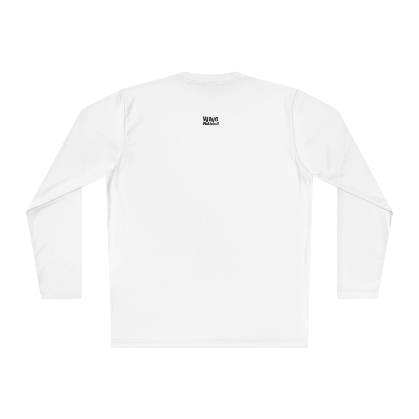 Pickleball Dinktionary Active Performance Long Sleeve Tee Black and White
